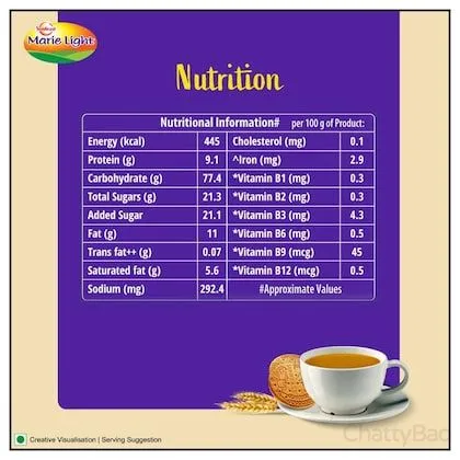 Sunfeast Marie Light Active Biscuits 186 g view 3