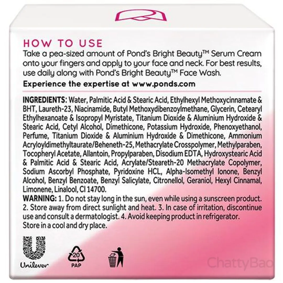 Ponds Bright Beauty SPF 15 Serum Cream 35 g view 2