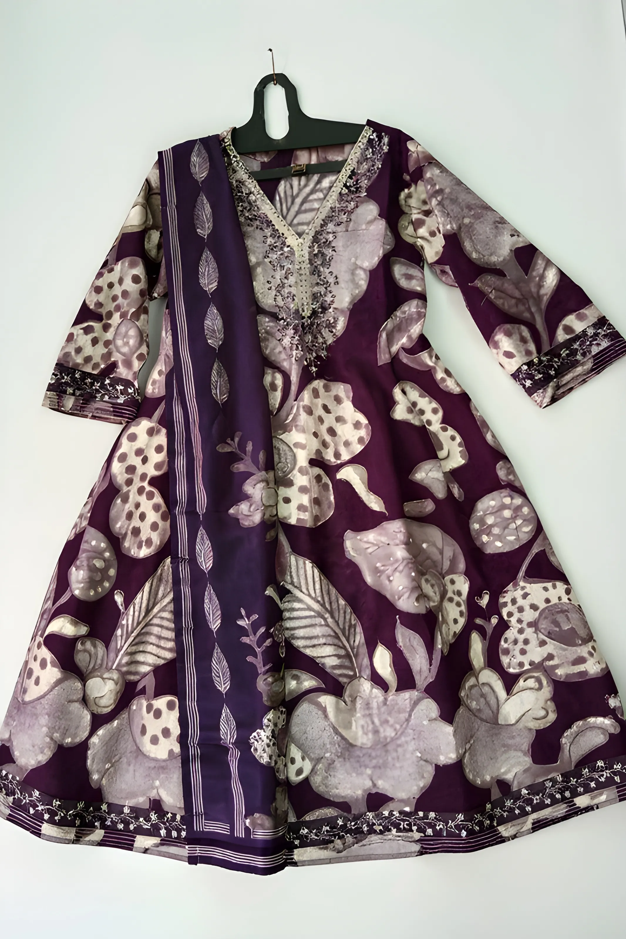 Purple Floral Kaftan view 2