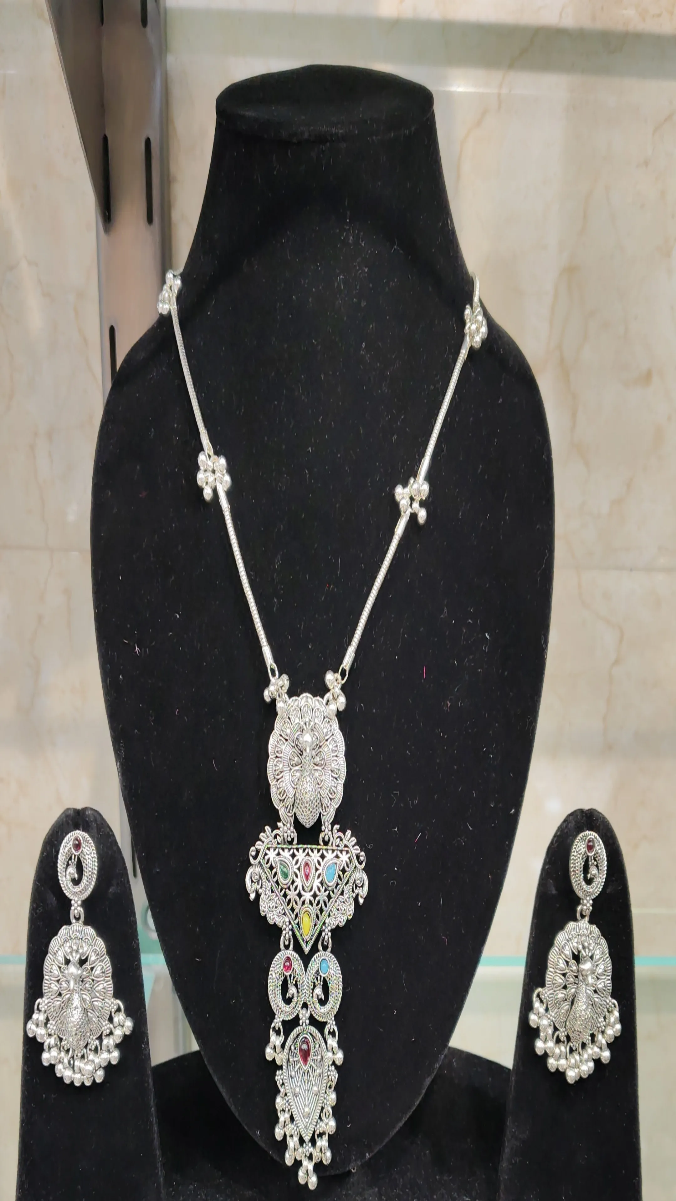 Oxidised Pendant Set view 2