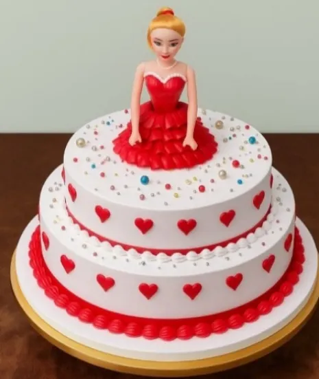 Doll-Themed Celebration Cake 2 Kg view 2