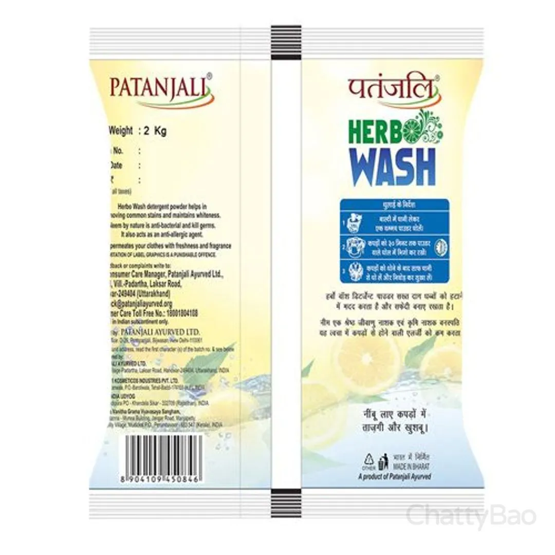 Patanjali Herbo Wash Detergent Powder 2 Kg view 2