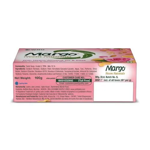 Margo Neem Naturals Soap With Almond Oil & Rose 100 g view 2