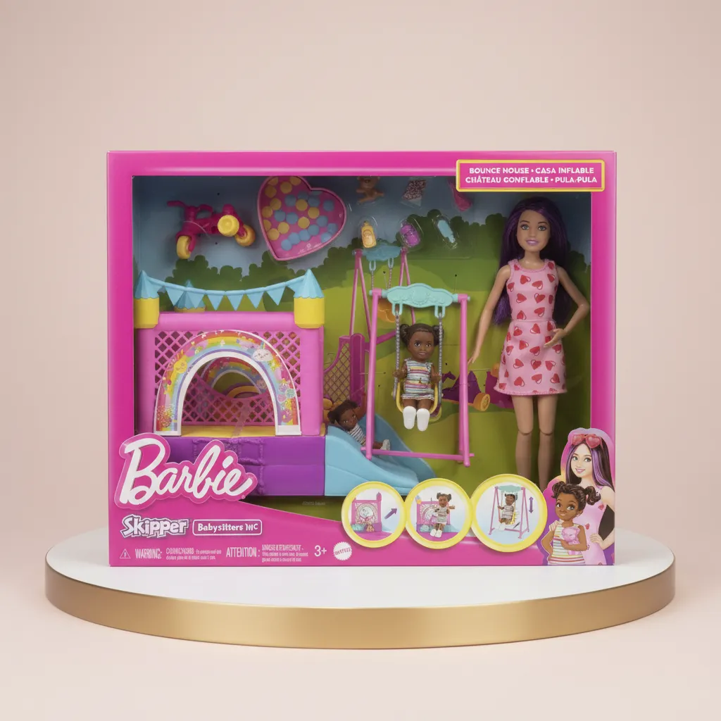 Barbie Skipper Babysitters Inc Bounce House Playset