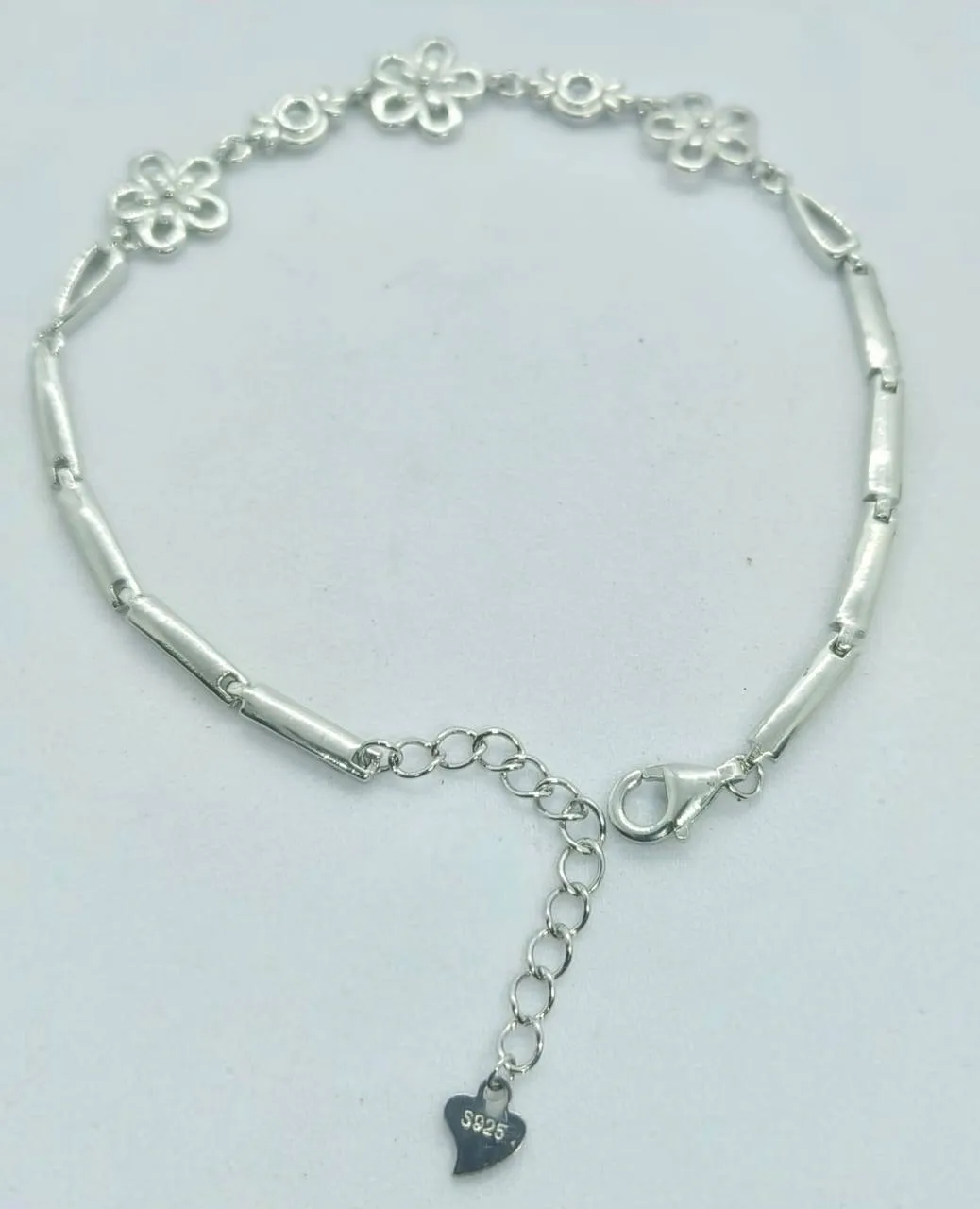 Silver Floral Bracelet (AVSBR-038) view 3