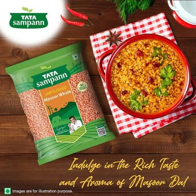 Tata Sampann Unpolished Masoor Dal Whole 1 Kg view 4