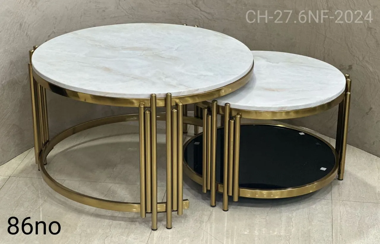 Marble Top Gold Table