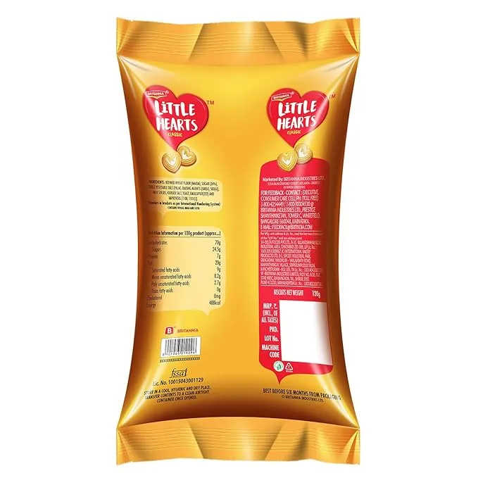Britannia Little Hearts Classic Biscuits 120 g view 2
