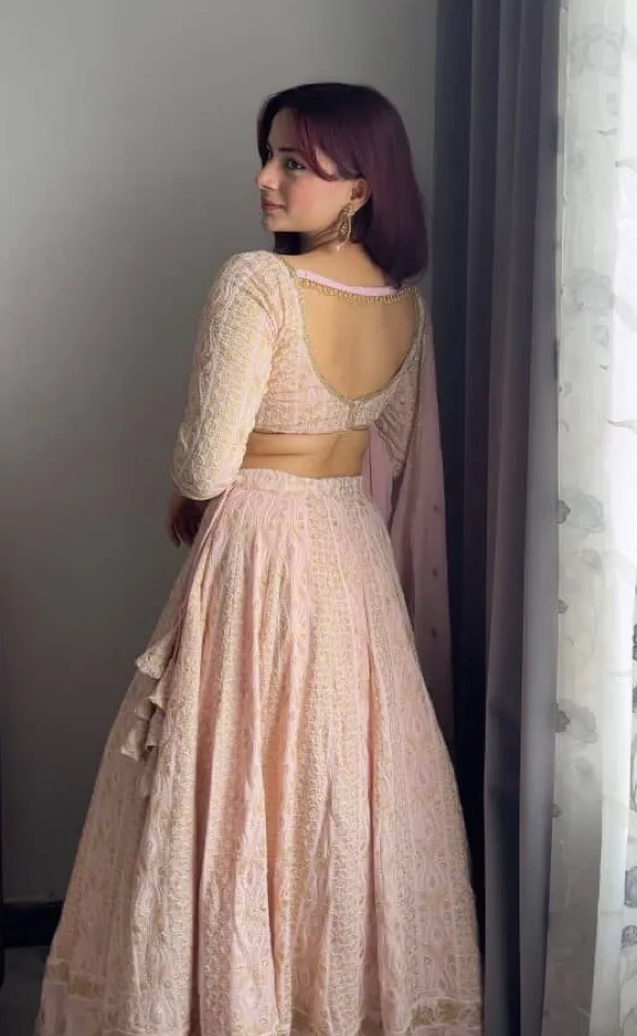 Riwayat Lehenga Set- Blush Pink view 2