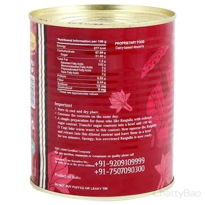 Haldirams Nagpur Rasgulla 1 Kg view 2