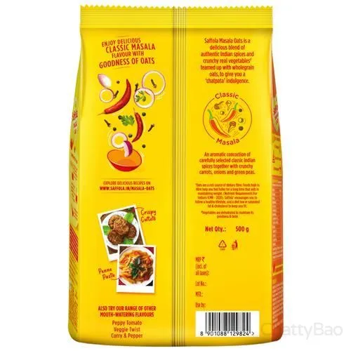 Saffola Masala Oats - Classic Masala 500 g view 2