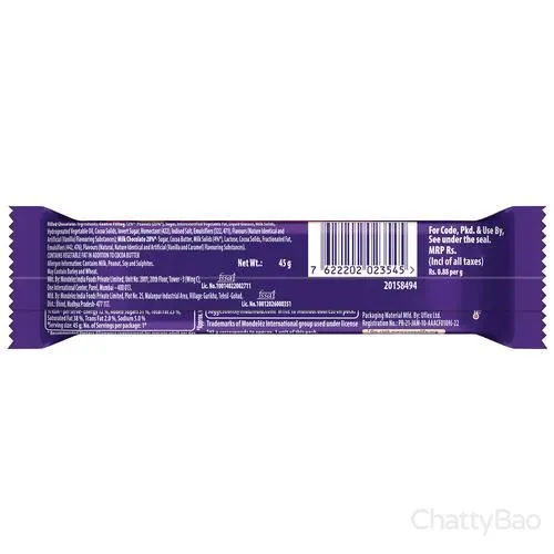 Cadbury Fuse Peanut & Caramel Filled Chocolate Bar 45 g view 2