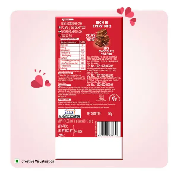 Nestle Kitkat Rich Chocolate Coated Wafer 150 g view 2