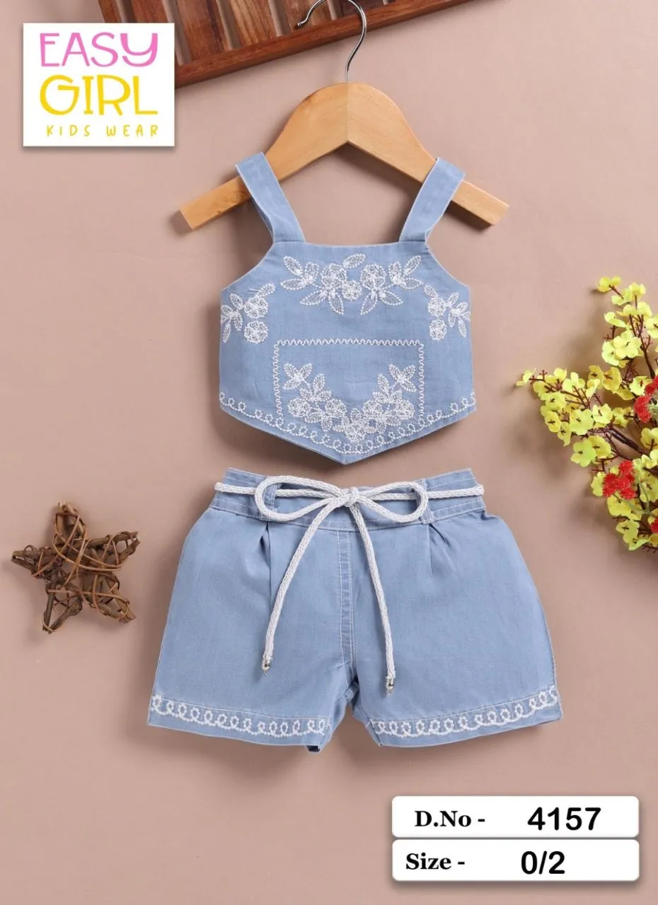 Easy Girl Denim Skirt Set view 4