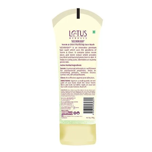 Lotus Herbals Neemwash Neem & Clove Ultra-Purifying Face Wash 80 g view 2
