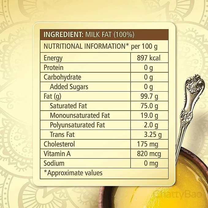 Dabur 100% Pure Daanedaar Cow Ghee Carton 1 L view 3