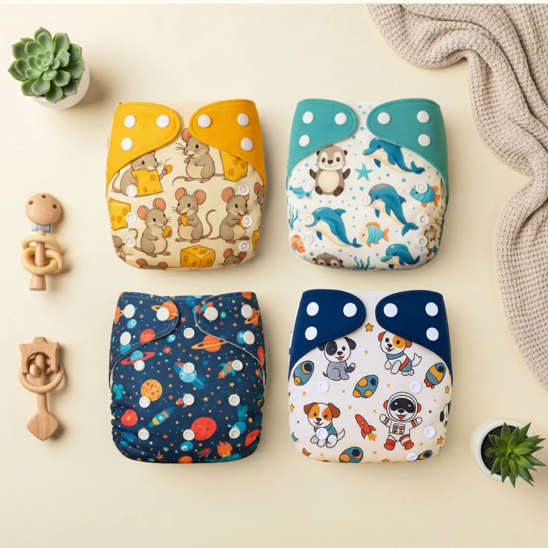 Reusable Baby Diapers Pack Of 6 view 3