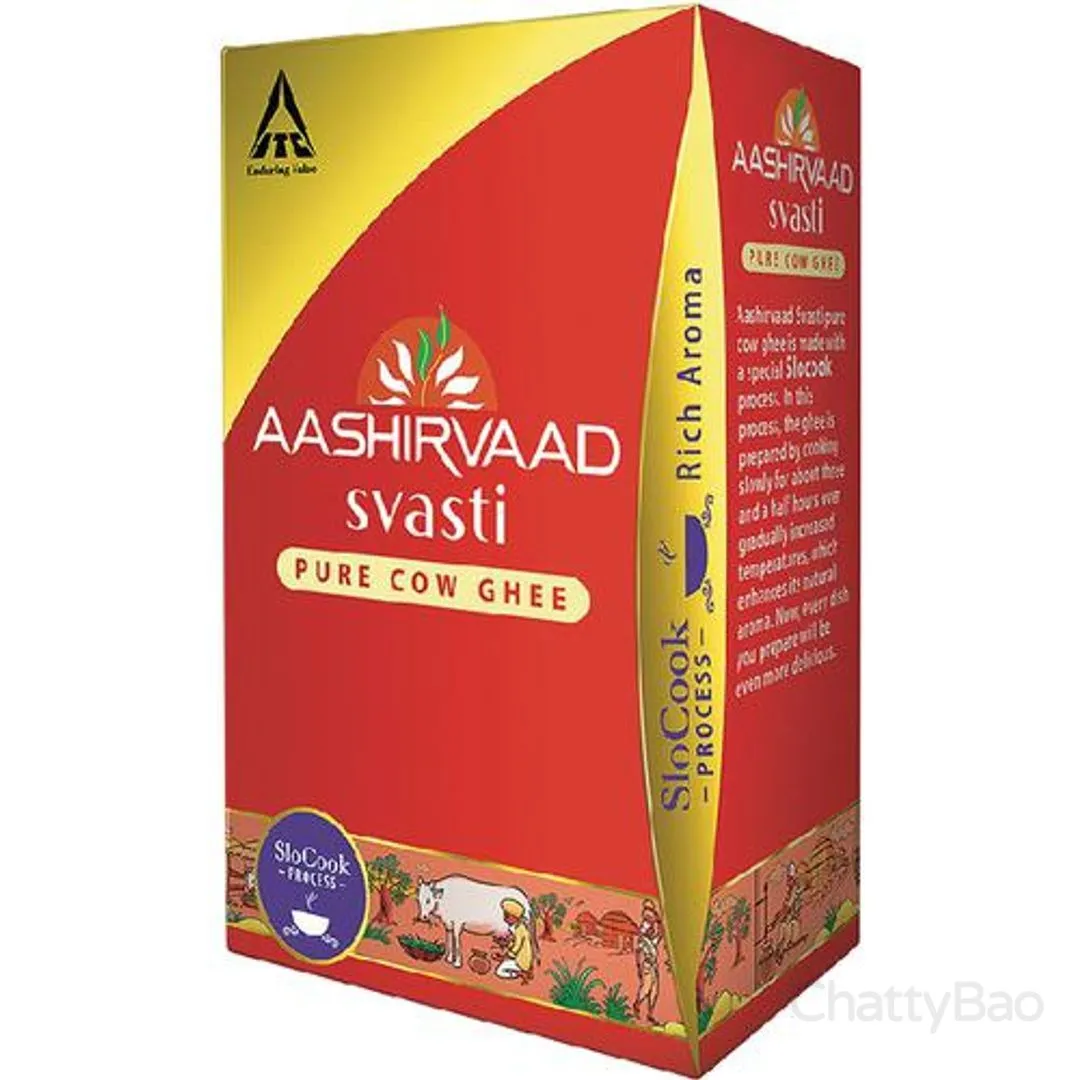 Aashirvaad Svasti Pure Cow Desi Ghee Carton 1 L view 2