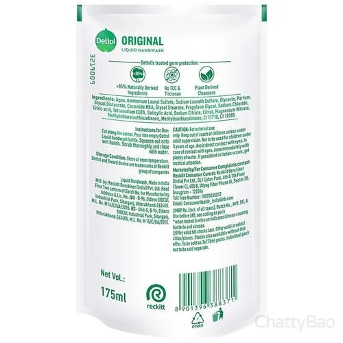 Dettol Liquid Handwash - Original 175 ml view 2