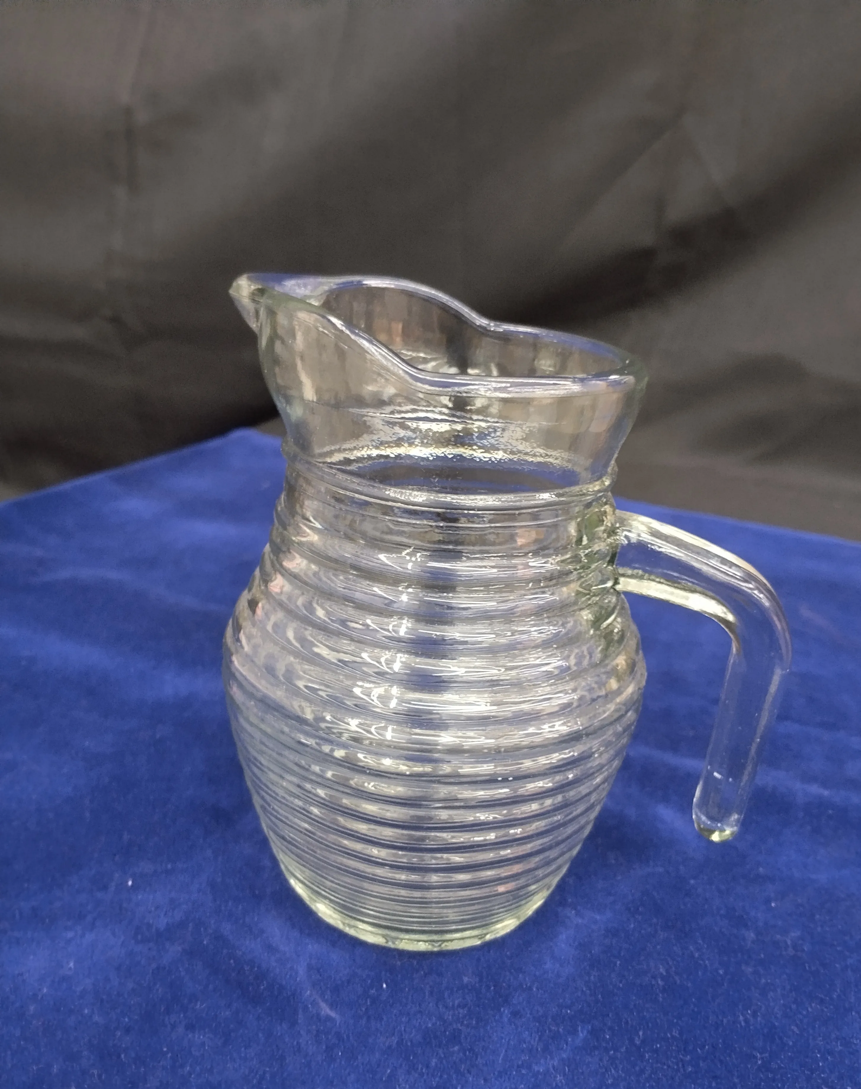 Ribbed Glass Jug view 2