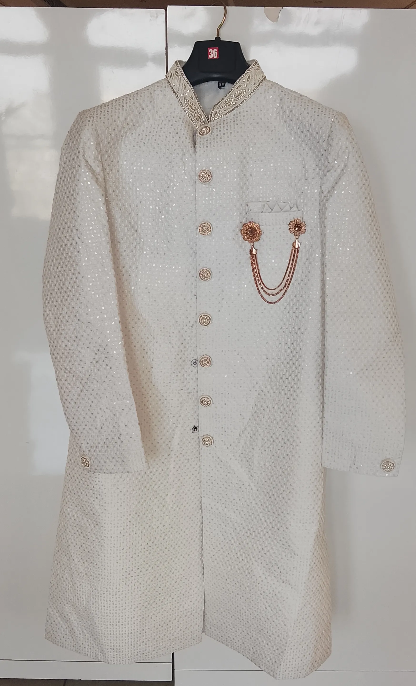 White Sherwani Means view 3