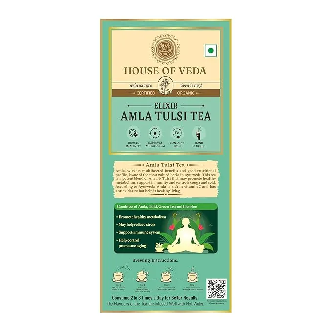 House Of Veda Amla Tulsi Green Tea Bag 25 Pieces view 2