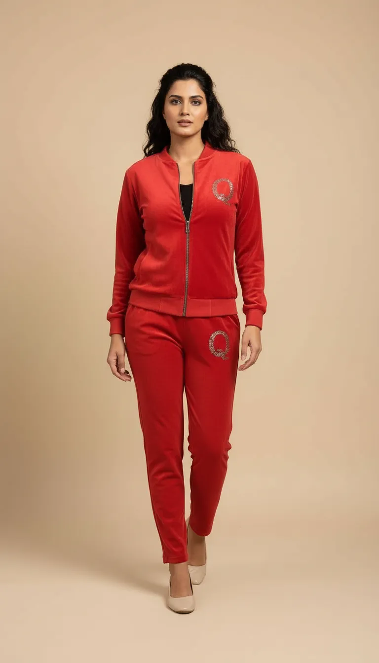 Red Velvet Tracksuit view 2