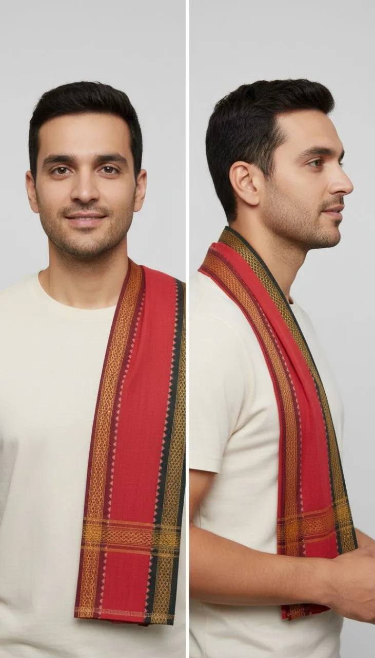 Traditional Indian Gamchha view 3