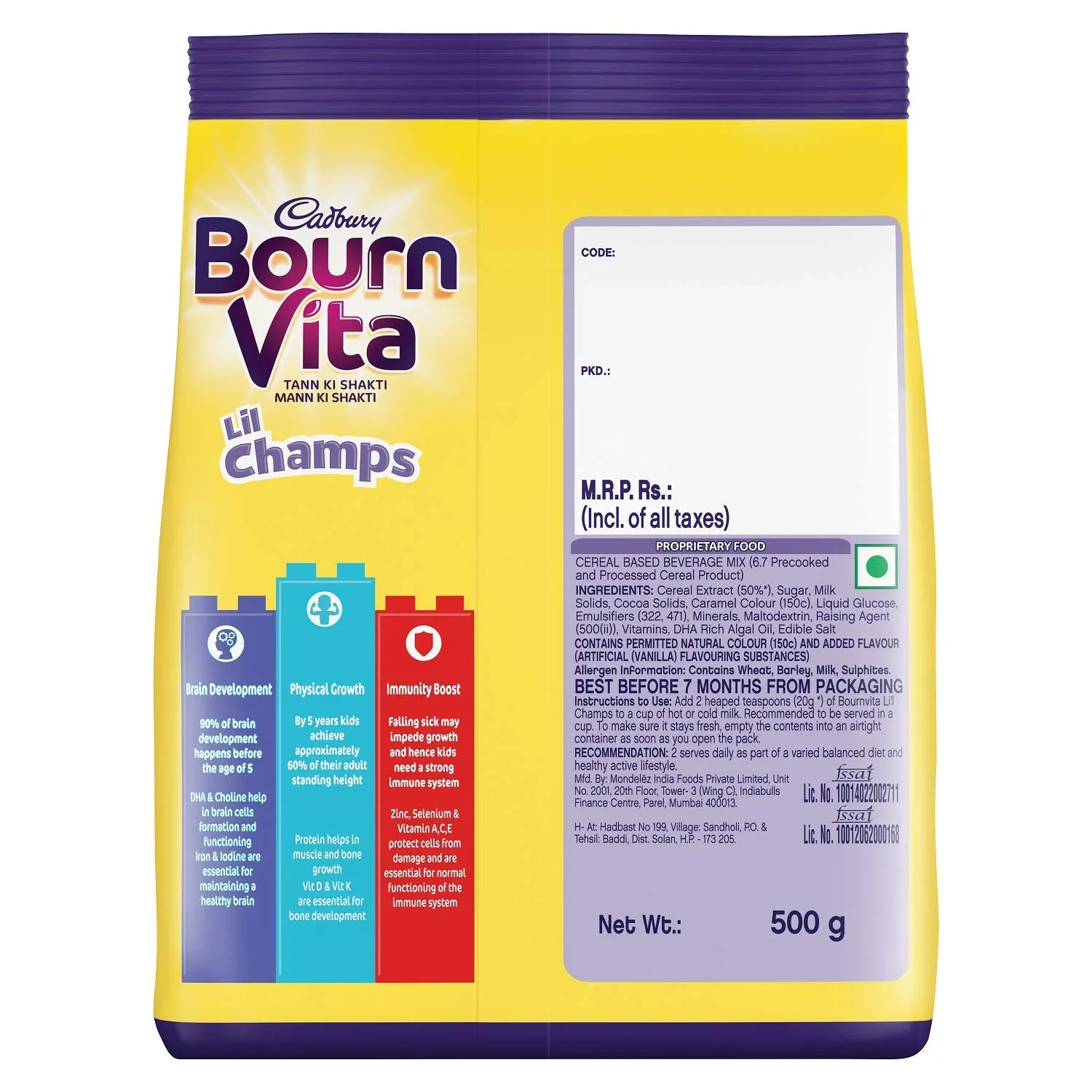 Cadbury Bournvita Lil Champs Pouch 500 g view 2