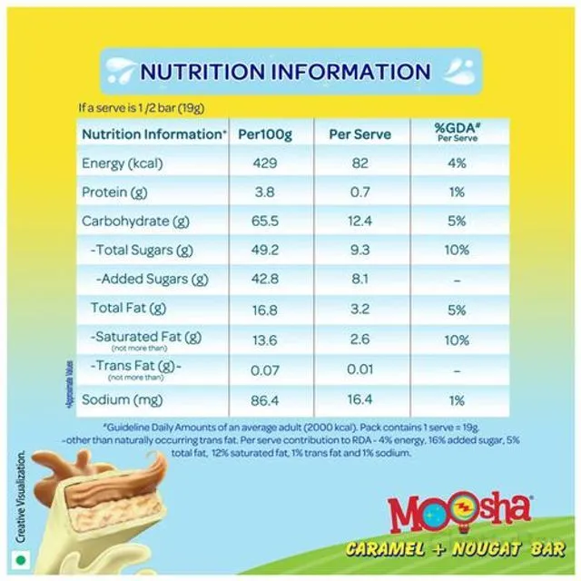 Nestle Milkybar Moosha - Caramel & Nougat Bar 38 g view 3