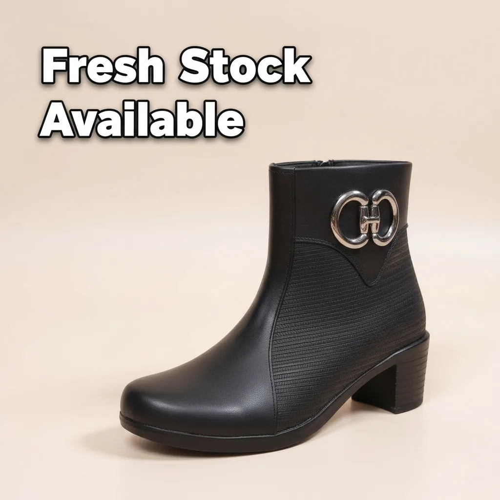 Elegant Black Ankle Boots view 2
