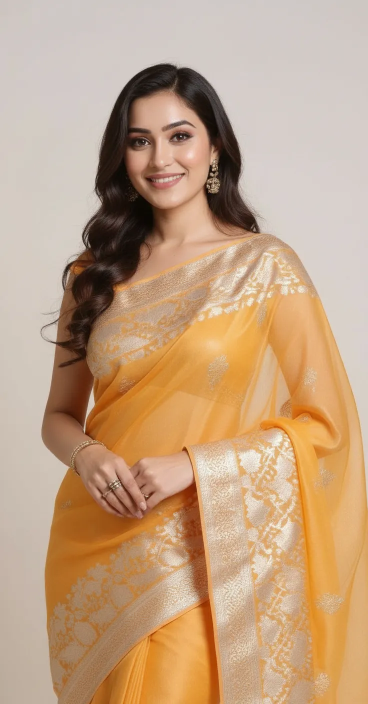 Banarasi Silk Saree. view 3
