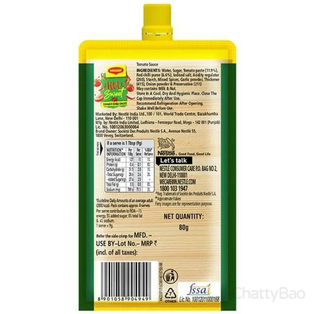 Maggi Hot & Sweet - Tomato Chilli Sauce 80 g view 2