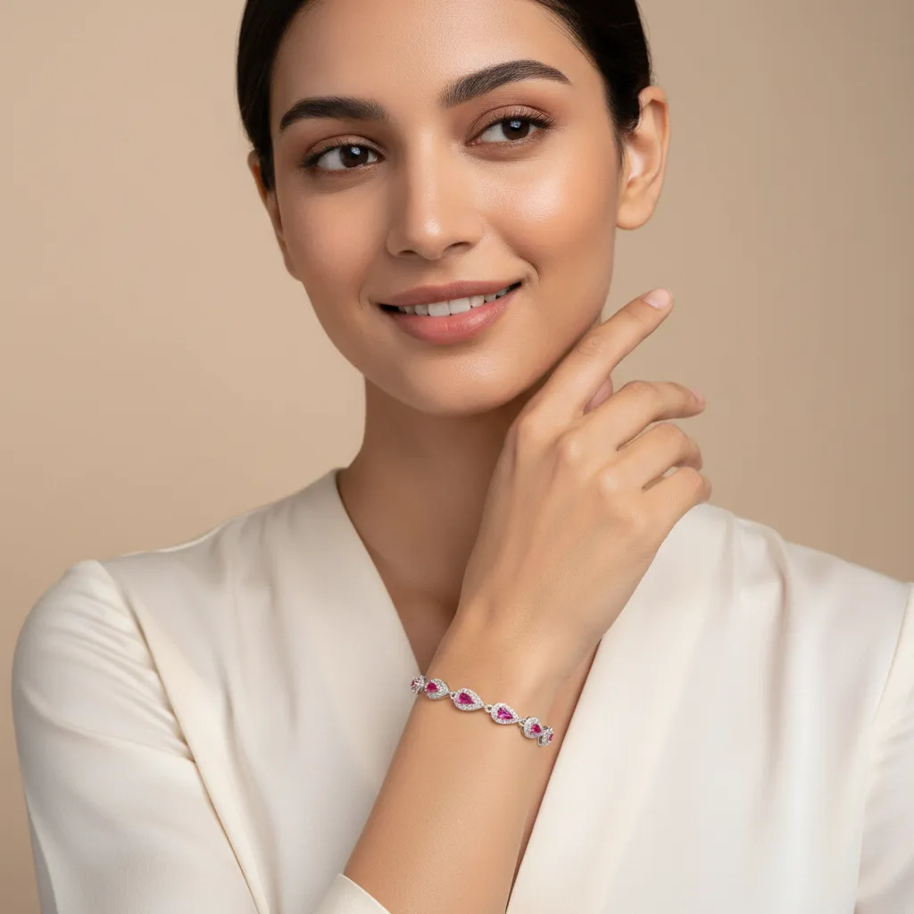 Elegant Ruby Bracelet view 2