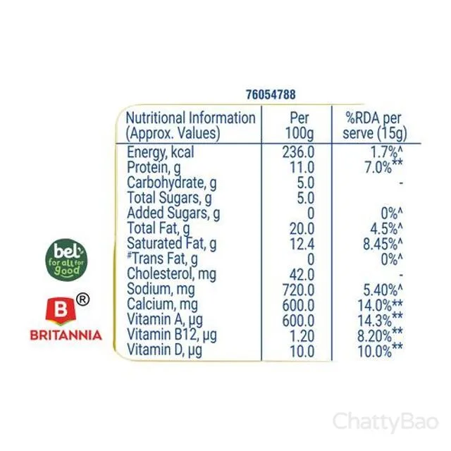 Britannia The Laughing Cow Cheese Triangles 120 g 8 Pieces view 3