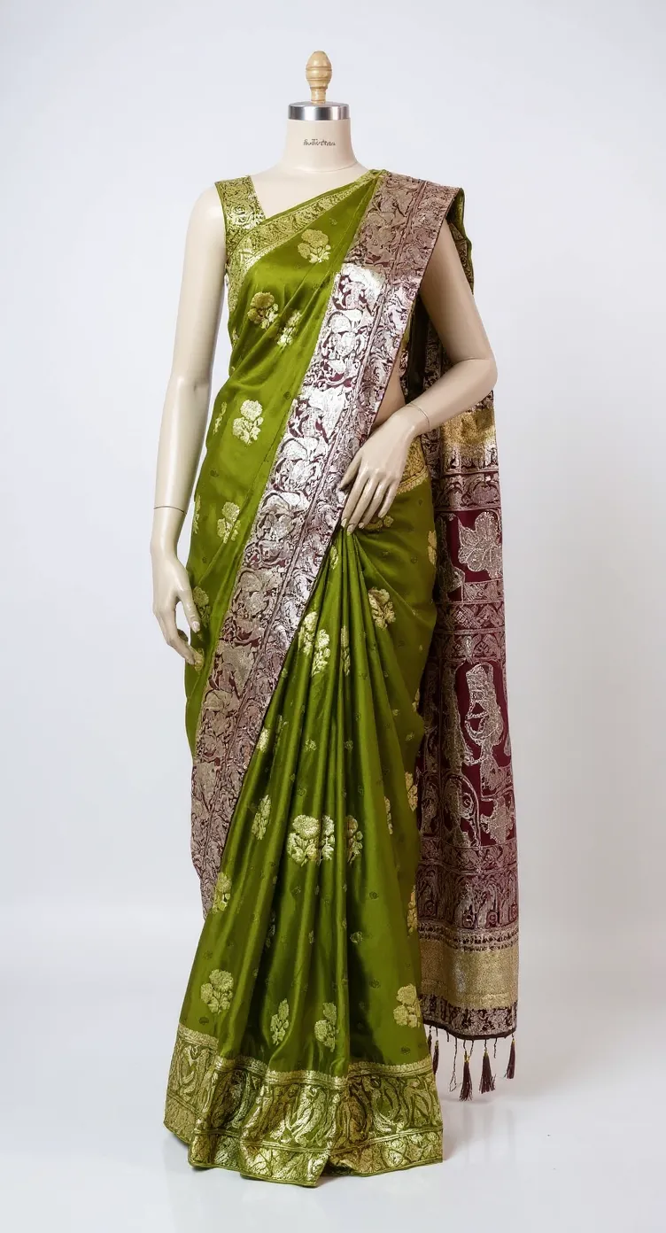 Traditional Silk Sari view 2