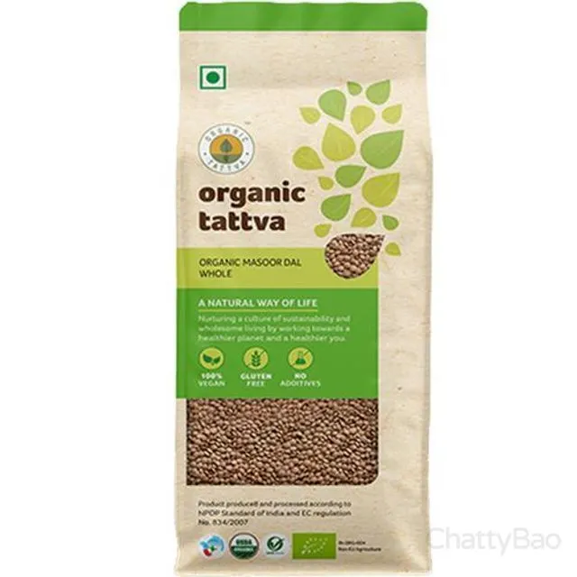 Organic Tattva Masoor Malka Whole 500 g view 2