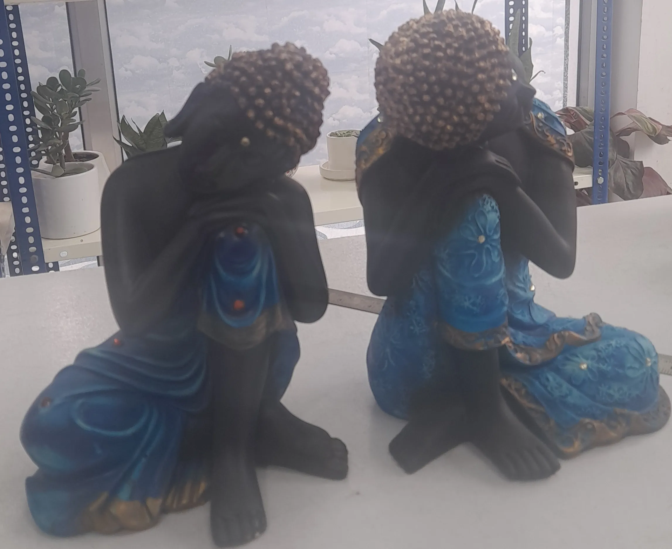 Meditative Statues Set Of 2Nos 10"H & 6"W view 2