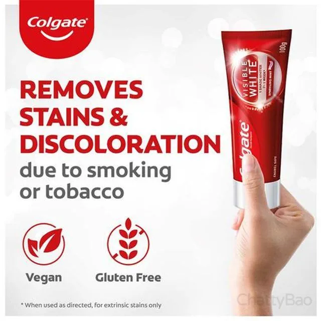 Colgate Toothpaste - Visible White Saver Pack 200 g view 5