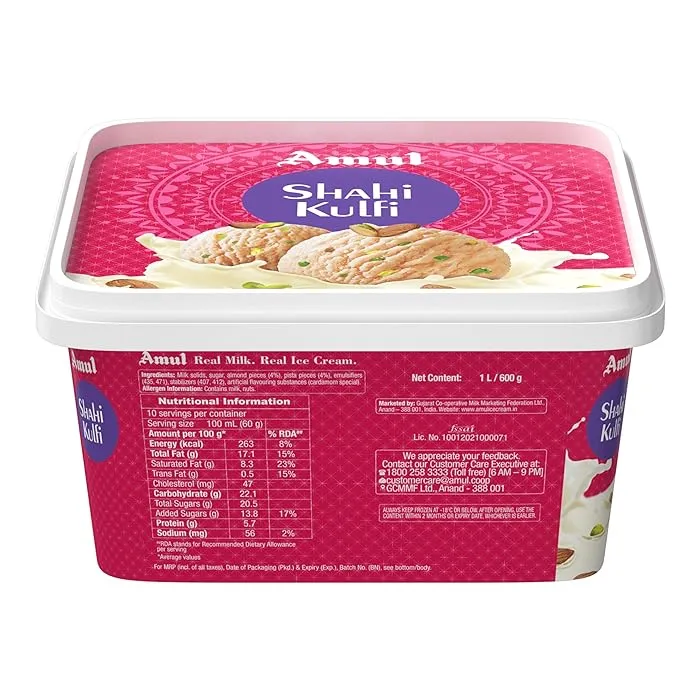 Amul Ice Cream - Shahi Kulfi 1 L view 3