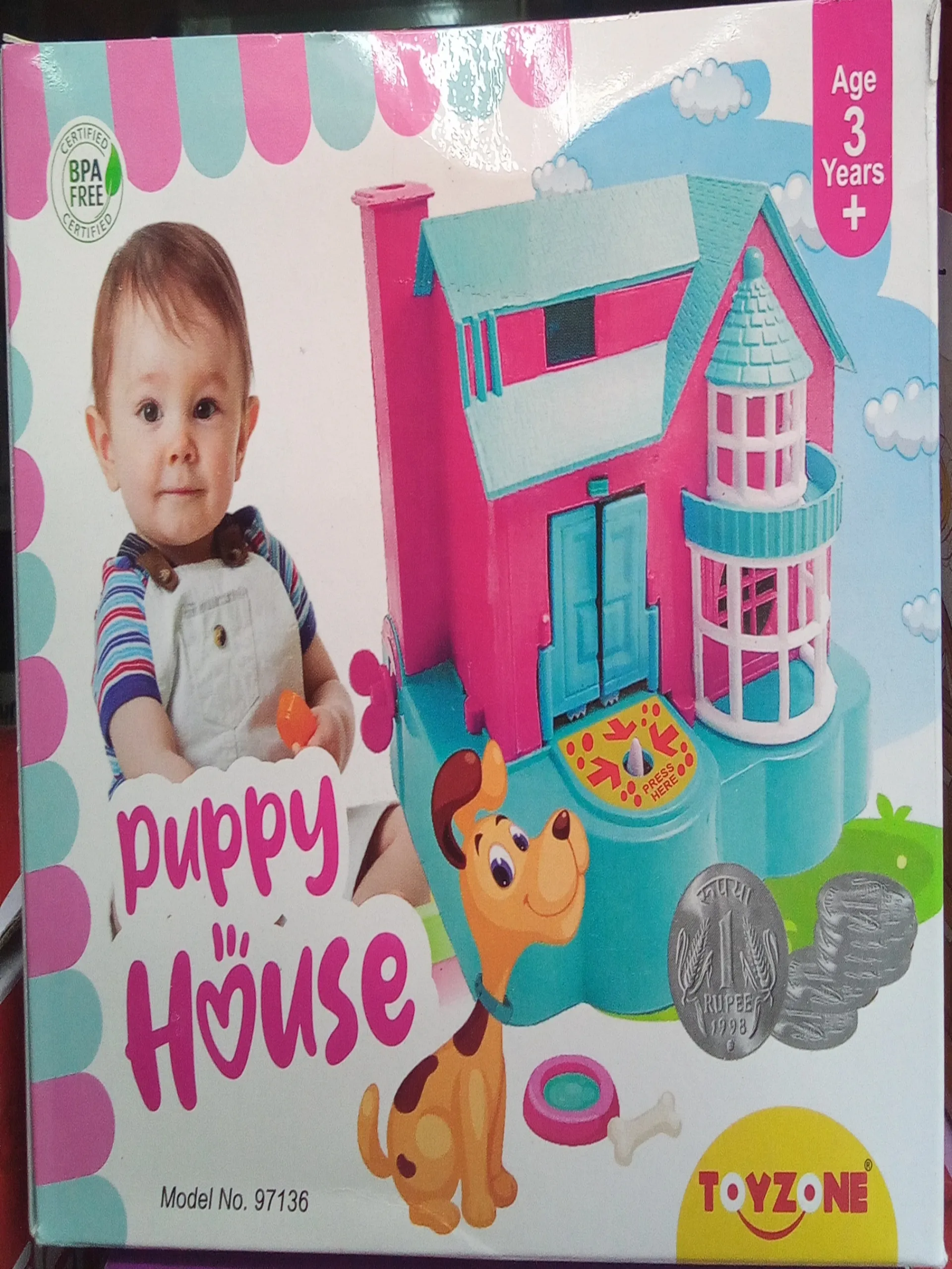 Toyzone Puppy Housepiggy Bank view 2