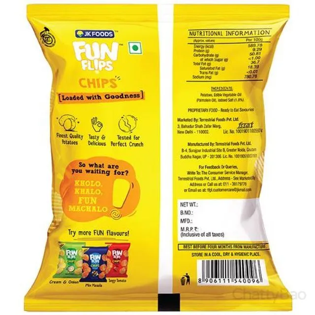 Fun Flips Potato Chips - Classic Salted 25 g view 2