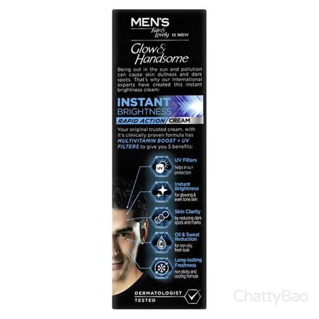 Glow & Handsome Instant Brightness Cream For Men 50 g view 2