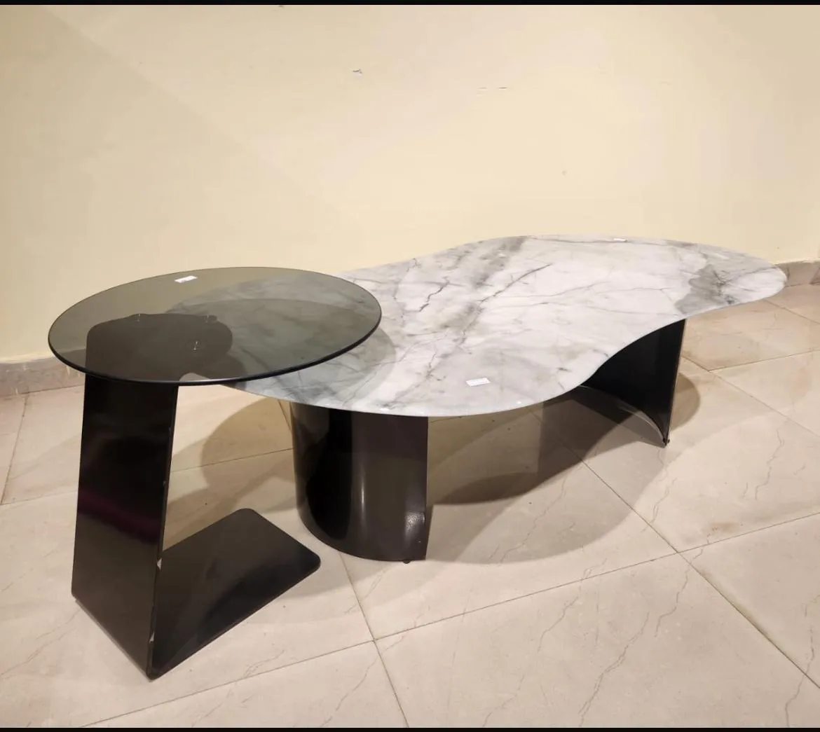 Imported Glass Marble Two Pic Set