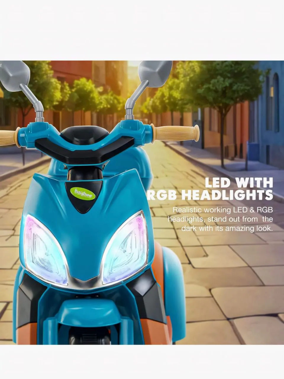 Kids Electric Scooter Blue view 6