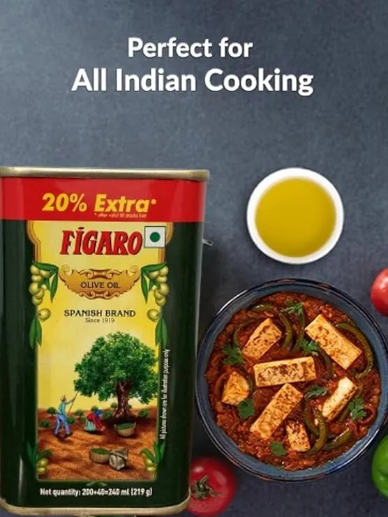 Figaro Pure Olive Oil Tin 240 ml view 2