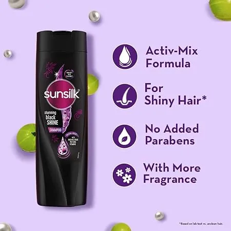 Sunsilk Stunning Black Shine Shampoo 340 ml view 2