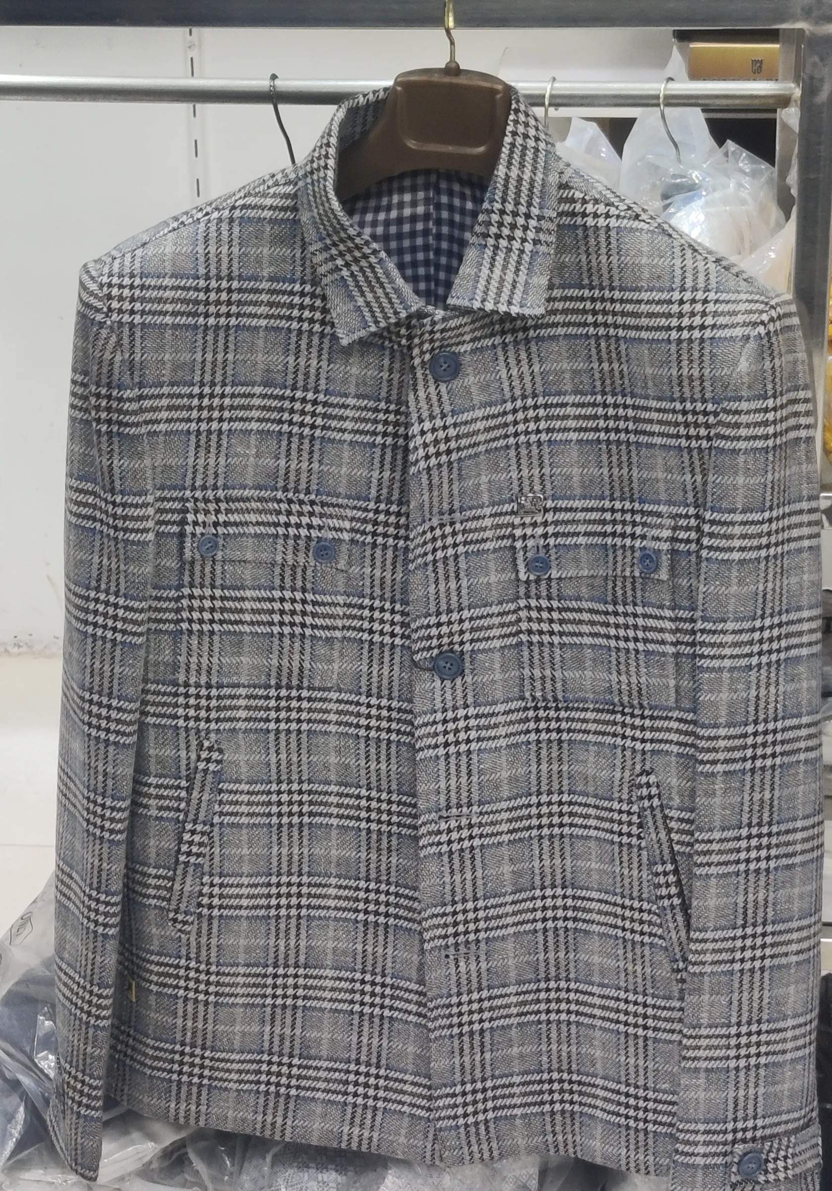 Plaid Wool Blazer view 2