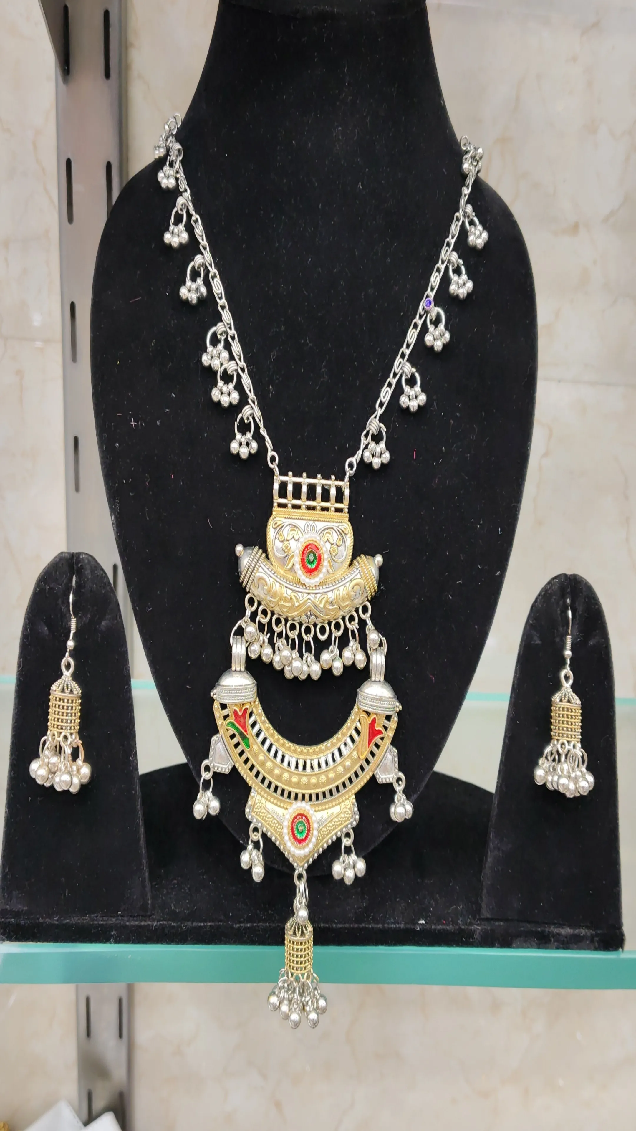 OXIDISED Traditional Necklace Set view 2