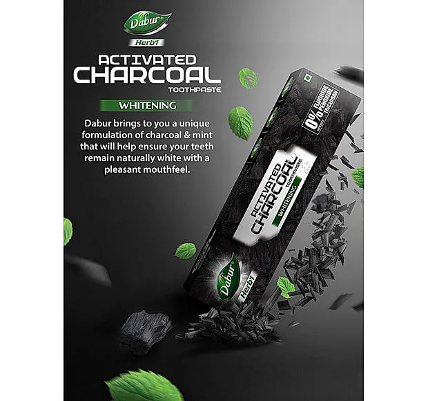 Dabur Herb'l Activated Charcoal Toothpaste 120 g view 2
